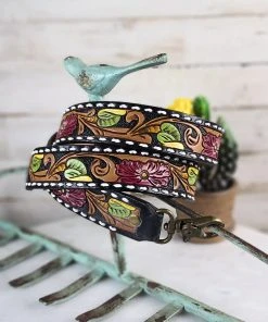 American Darling Black & Burgundy Floral Purse Strap Handbags & Wallets