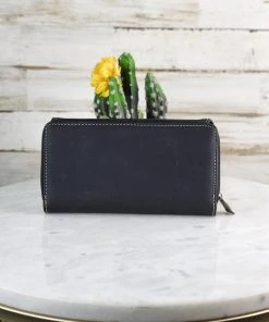 Montana West Handbags & Wallets Black & White Ariana Cowhide Wallet