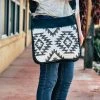 Jen & Co Black & White Aztec Crossbody Handbag Handbags & Wallets
