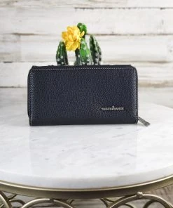 Montana West Black & White Cowhide Print Wallet