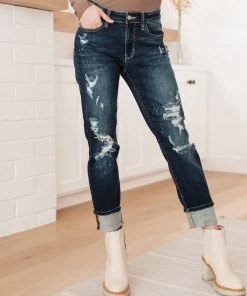 Ave Shops Bleach Splash Boyfriend Jeans - Trendy Distressed Denim for Women 22 Ave Shops Bleach Splash Boyfriend Jeans
