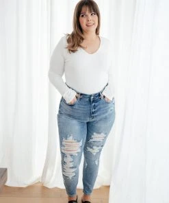 Ave Shops Bleach Splash Destroyed Skinnies