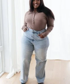 Ave Shops Blissed Out Wide Leg Jeans