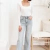 Ave Shops Blissed Out Wide Leg Jeans