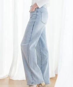 Ave Shops Blissed Out Wide Leg Jeans