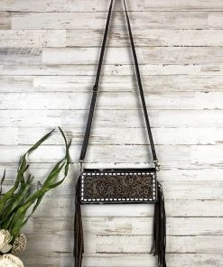Myra Blooming Cowhide & Fringe Crossbody/Clutch Handbags & Wallets