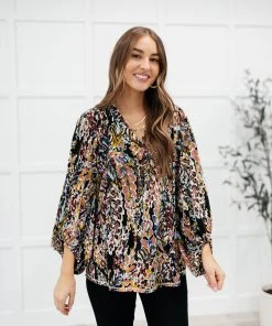 Ave Shops Blossom Bliss Top In Black Clothing