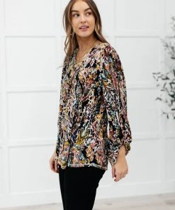 Ave Shops Blossom Bliss Top In Black Clothing
