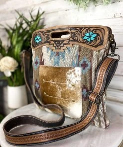 Myra Handbags & Wallets Blossoms Vintage Cowhide Pocket Handbag