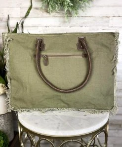 Sixtease Handbags & Wallets Blue Arrangement Cowhide Weekender Handbag