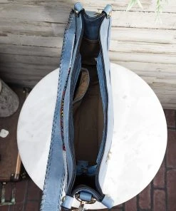 Jen & Co Blue Aztec Crossbody Handbag