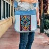 Jen & Co Blue Aztec Crossbody Handbag