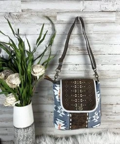 Bbags Blue Aztec Laser Shoulder Handbag