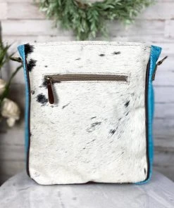 Myra Blue Countryside Floral Tooled Crossbody Handbag