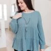 Ave Shops Women's Blue Pathways Long Sleeve Top | Stylish & Comfortable Blouse 1 Ave Shops Clothing Blue Pathways Top