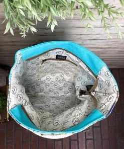 Myra Blue Western Mosiac Crossbody Handbag