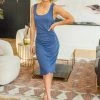 Ave Shops Blue Wrap Dress