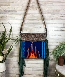 American Darling Blue & Green Aztec Fringe Crossbody Handbag – MEGA SALE – Stylish & Trendy Design -The Cinchy Cowgirl Store Blue GreenAztecFringeCrossbodyHandbag 2 1080x