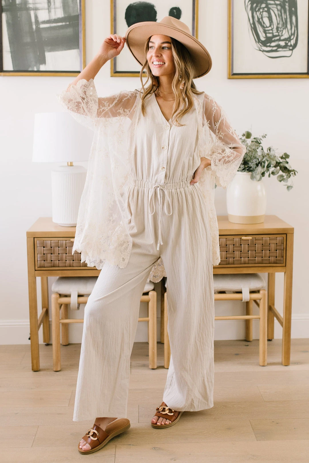 Ave Shops Women's Boardwalk Jumpsuit in Cream | Stylish Romper for Every Occasion 10 Ave Shops Dresses, Rompers, Jumpsuits Boardwalk Jumpsuit In Cream