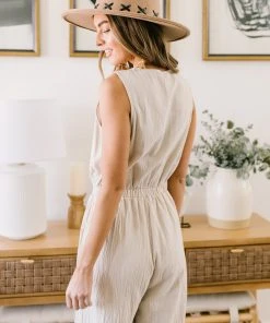 Ave Shops Women's Boardwalk Jumpsuit in Cream | Stylish Romper for Every Occasion 53 Ave Shops Dresses, Rompers, Jumpsuits Boardwalk Jumpsuit In Cream