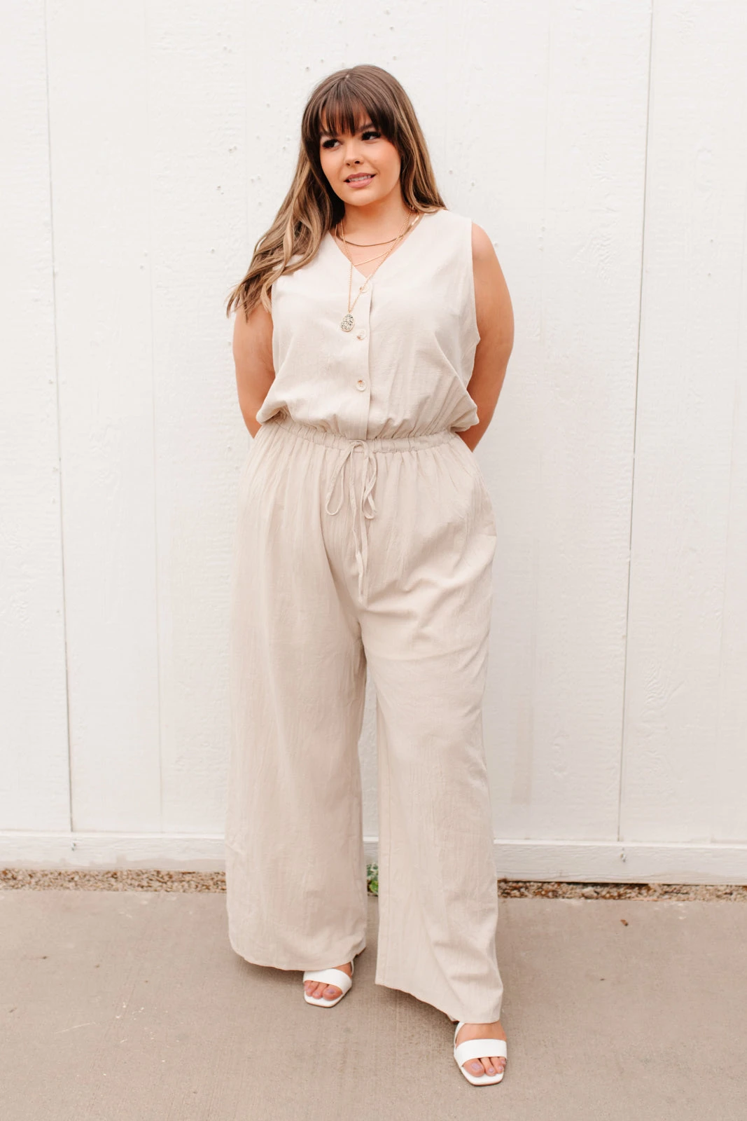 Ave Shops Women's Boardwalk Jumpsuit in Cream | Stylish Romper for Every Occasion 11 Ave Shops Dresses, Rompers, Jumpsuits Boardwalk Jumpsuit In Cream