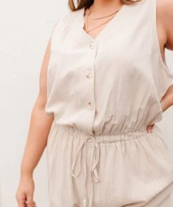 Ave Shops Women's Boardwalk Jumpsuit in Cream | Stylish Romper for Every Occasion 44 Ave Shops Dresses, Rompers, Jumpsuits Boardwalk Jumpsuit In Cream