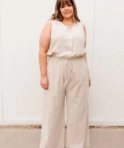 Ave Shops Women's Boardwalk Jumpsuit in Cream | Stylish Romper for Every Occasion 48 Ave Shops Dresses, Rompers, Jumpsuits Boardwalk Jumpsuit In Cream