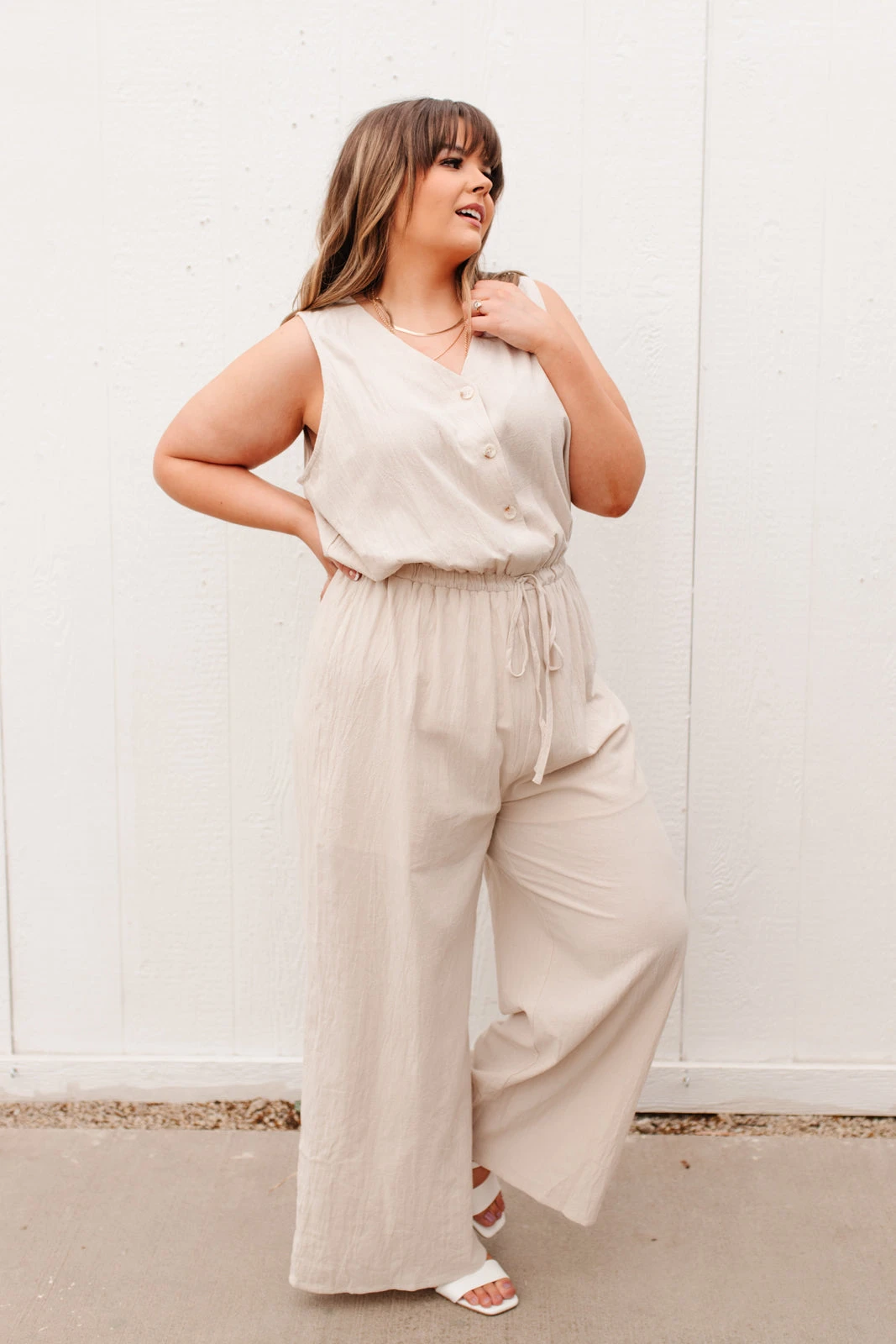 Ave Shops Women's Boardwalk Jumpsuit in Cream | Stylish Romper for Every Occasion 13 Ave Shops Dresses, Rompers, Jumpsuits Boardwalk Jumpsuit In Cream