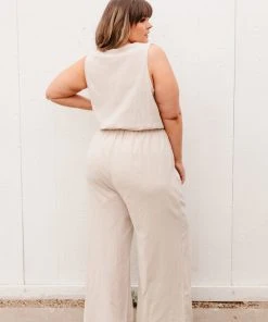 Ave Shops Women's Boardwalk Jumpsuit in Cream | Stylish Romper for Every Occasion 50 Ave Shops Dresses, Rompers, Jumpsuits Boardwalk Jumpsuit In Cream