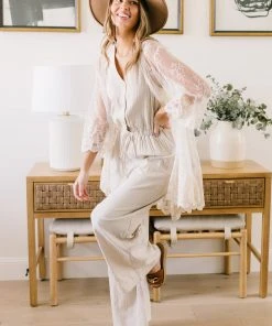 Ave Shops Women's Boardwalk Jumpsuit in Cream | Stylish Romper for Every Occasion 45 Ave Shops Dresses, Rompers, Jumpsuits Boardwalk Jumpsuit In Cream