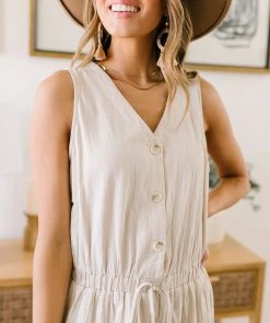 Ave Shops Women's Boardwalk Jumpsuit in Cream | Stylish Romper for Every Occasion 51 Ave Shops Dresses, Rompers, Jumpsuits Boardwalk Jumpsuit In Cream