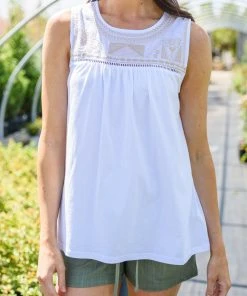 Ave Shops Boho Baby Doll Tank In White New Arrivals