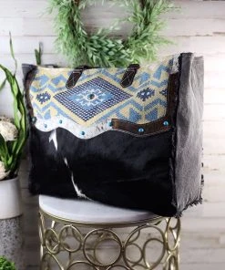 Myra Handbags & Wallets Boho Chic Cowhide Weekender Bag