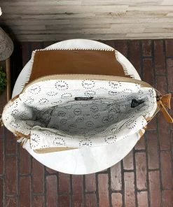 Myra Handbags & Wallets Boho Chic Cowhide & Fringe Crossbody Handbag