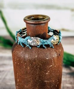 Blue Tortoise Jewelry Born To Ride, I Love My Horse Bracelet
