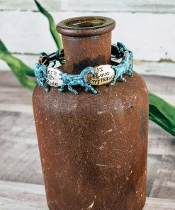 Blue Tortoise Jewelry Born To Ride, I Love My Horse Bracelet