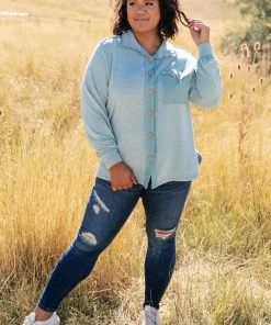 Ave Shops Borrowed From My Boyfriend Jacket In Blue