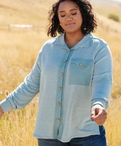 Ave Shops Borrowed From My Boyfriend Jacket In Blue