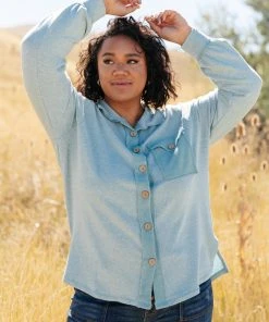 Ave Shops Borrowed From My Boyfriend Jacket In Blue