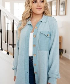 Ave Shops Borrowed From My Boyfriend Jacket In Blue