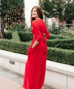 Ave Shops Dresses, Rompers, Jumpsuits Bri Maxi Dress In Burgundy