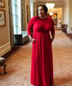 Ave Shops Dresses, Rompers, Jumpsuits Bri Maxi Dress In Burgundy