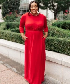 Ave Shops Dresses, Rompers, Jumpsuits Bri Maxi Dress In Burgundy