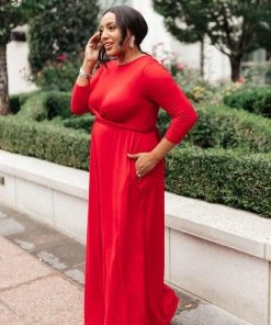 Ave Shops Dresses, Rompers, Jumpsuits Bri Maxi Dress In Burgundy