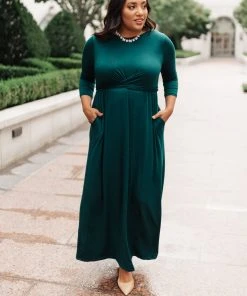 Ave Shops Dresses, Rompers, Jumpsuits Bri Maxi Dress In Hunter Green