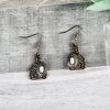 Blue Tortoise New Arrivals Bronze Ear Tag Concho Earrings