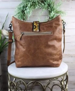 Myra Handbags & Wallets Brooklyn Grey Cowhide Sunflower Handbag