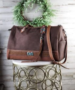 Montana West Brown Arrow Weekender Duffle Bag