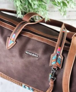 Montana West Brown Arrow Weekender Duffle Bag