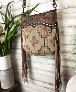 Myra Handbags & Wallets Brown Aztec Scarlett Crossbody Handbag